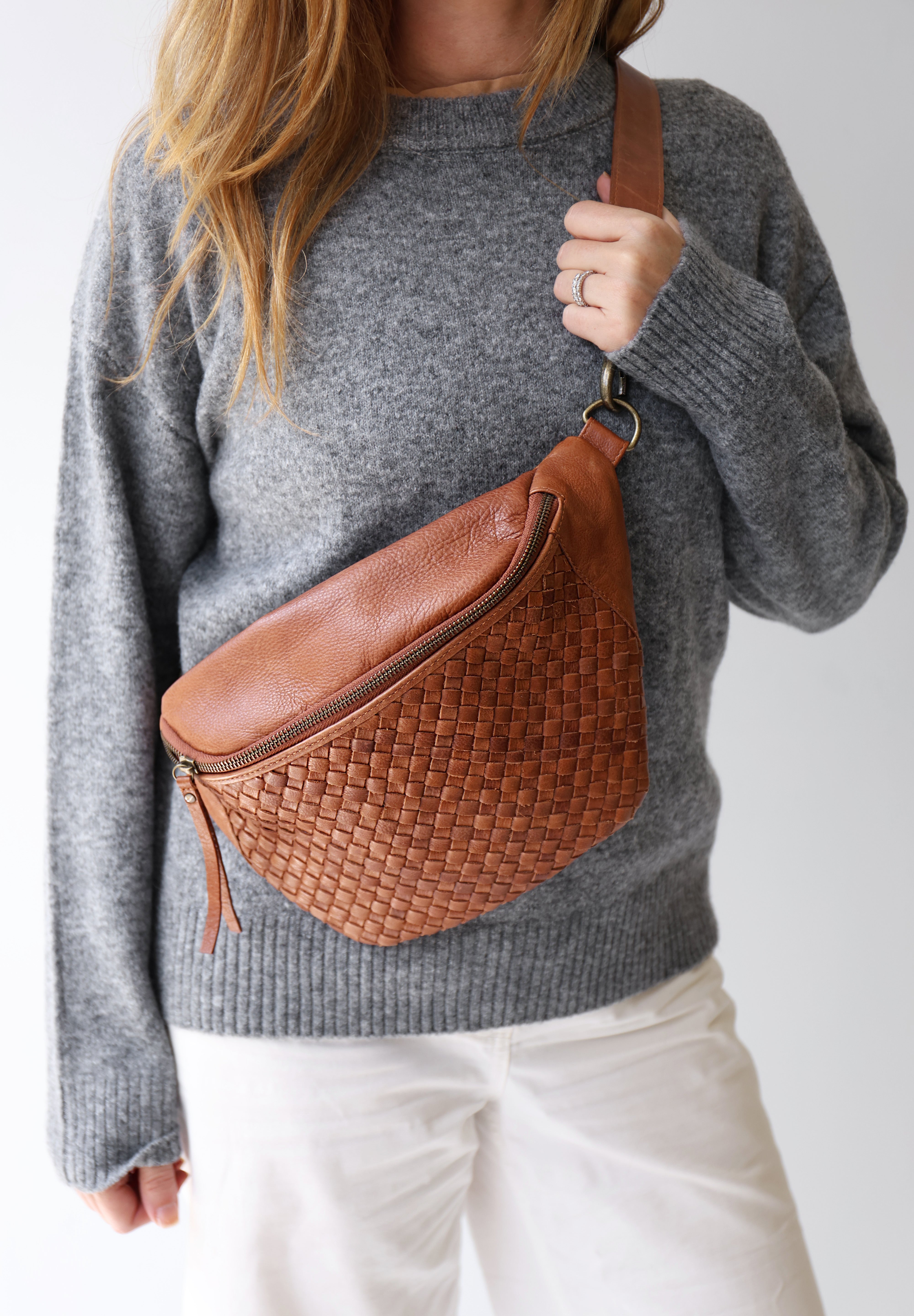 Ivy Tan Bag on model