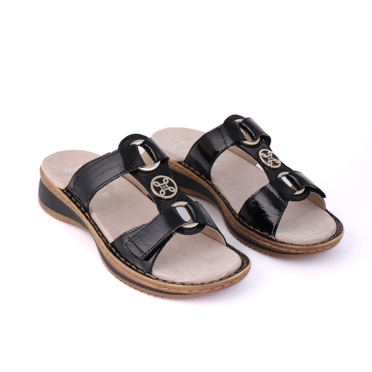ARA SLIDES 29003 Black Patent