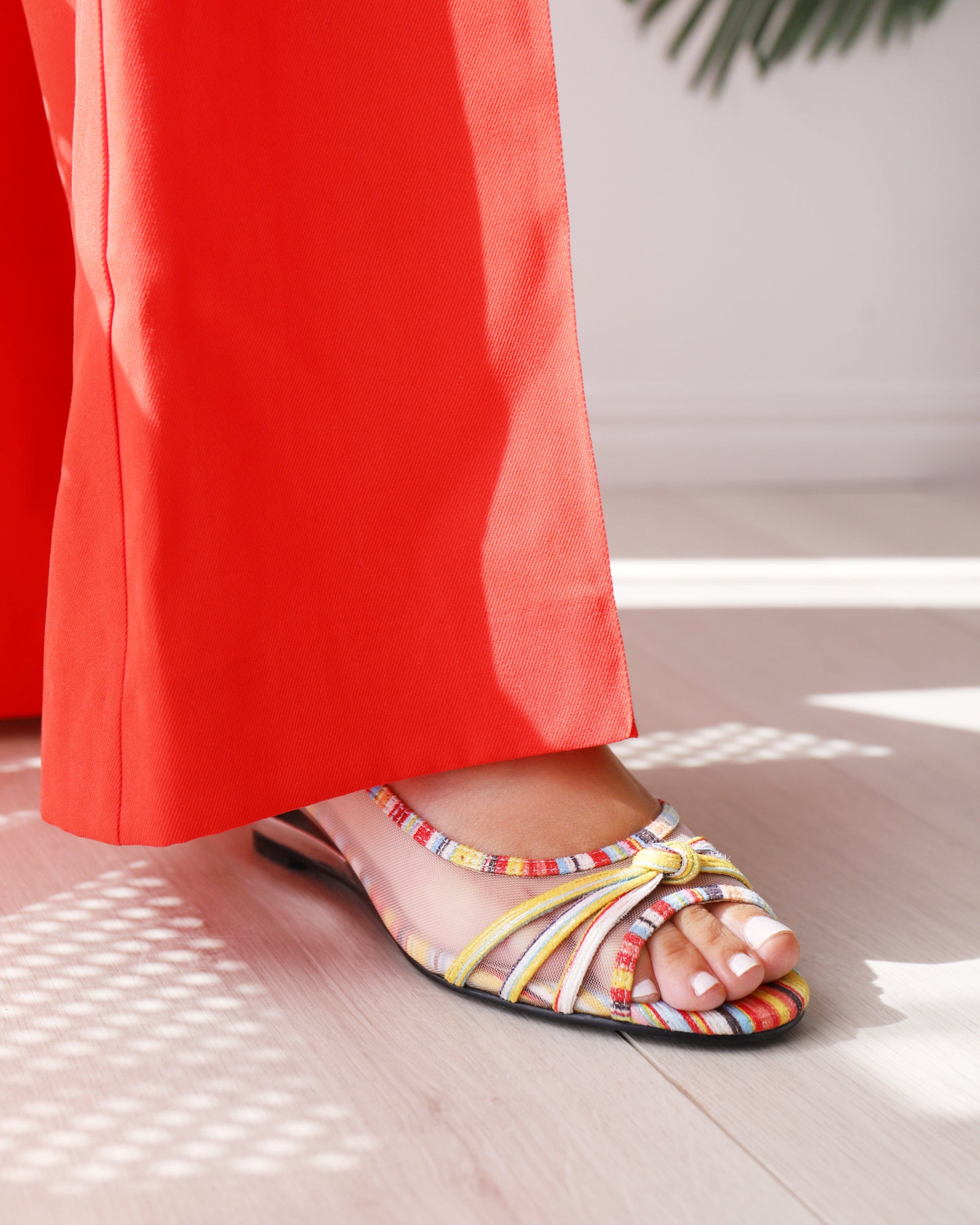 LEISURES SLING BACKS EDITH Yellow Multi