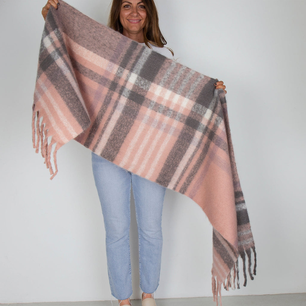 LEISURES ACCESSORIES SCARVES CURTIS Pink/Grey