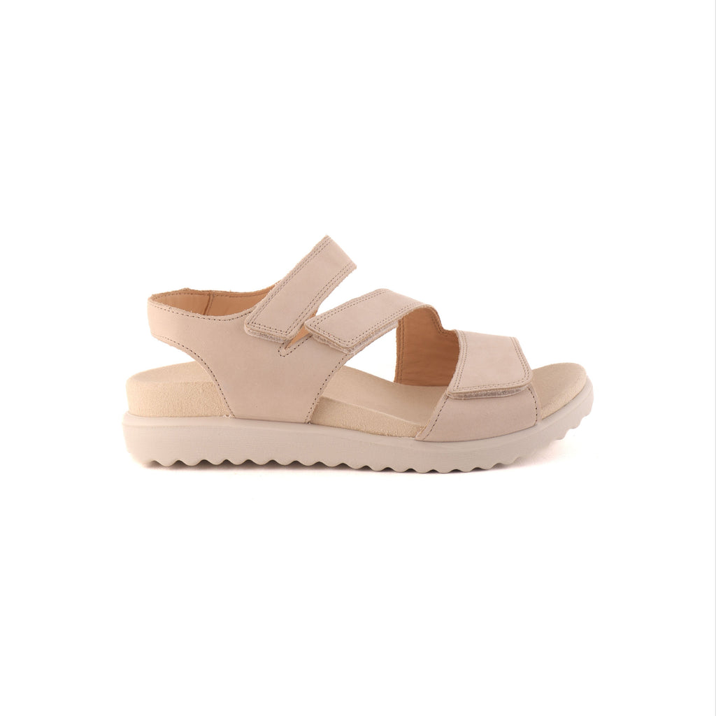 Beige sandal on a white background