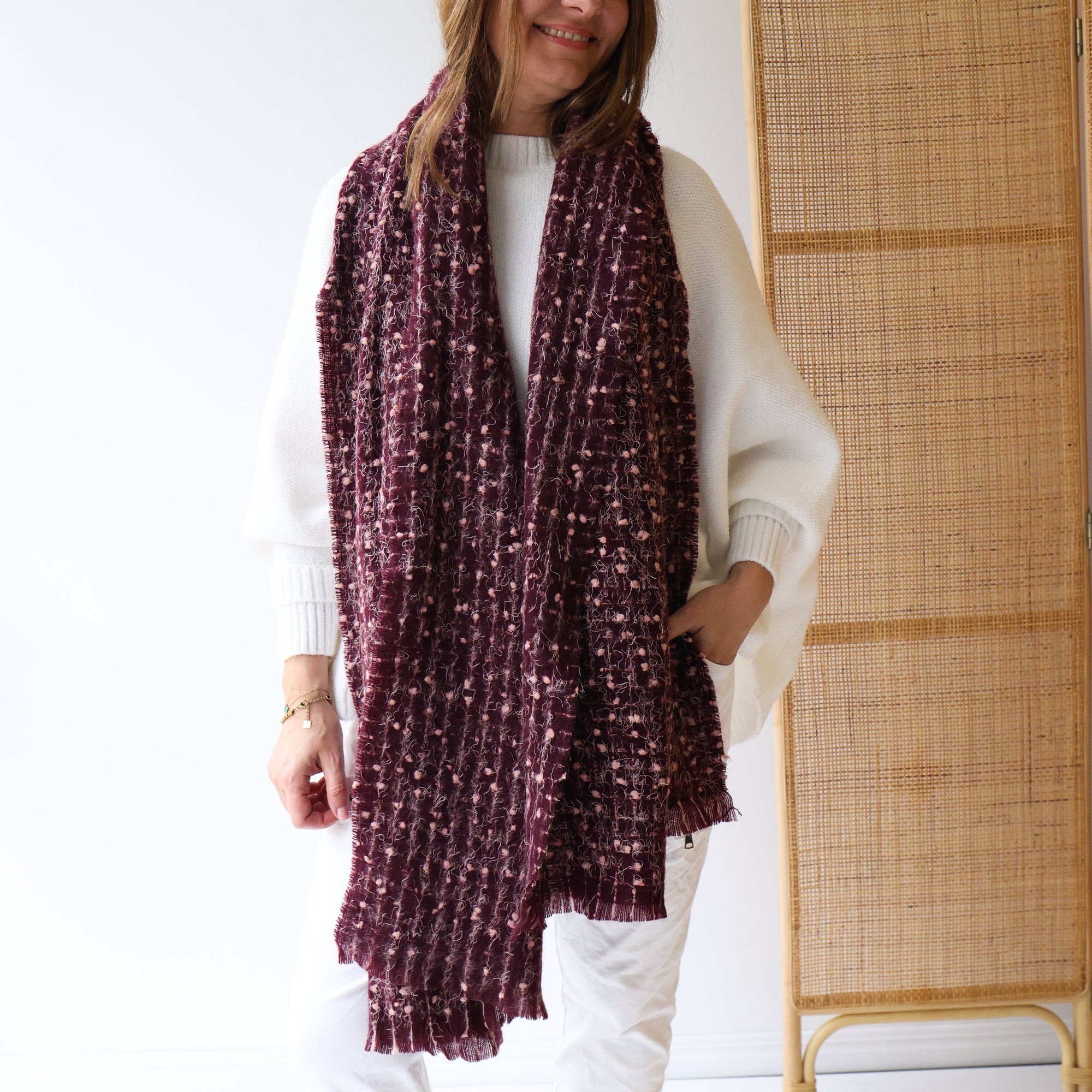 CAYDEN Burgundy Multi