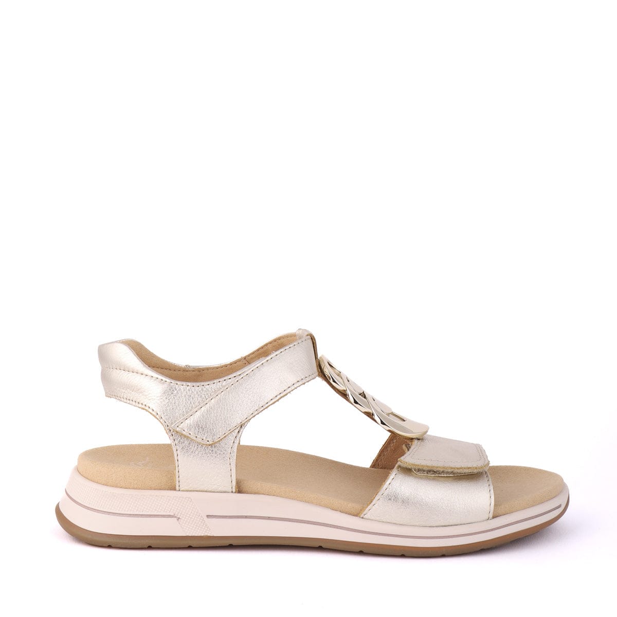 ARA FLAT SANDALS 34826 Platinum