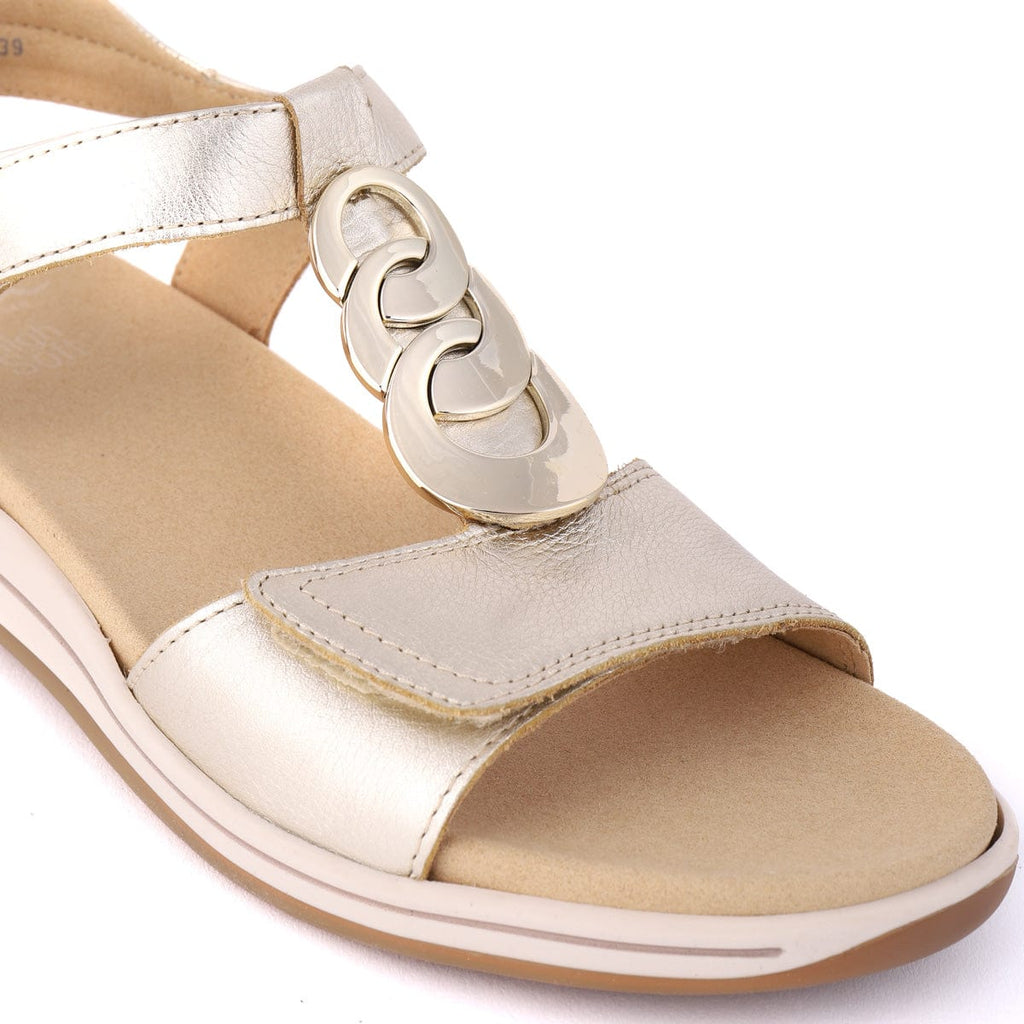 ARA FLAT SANDALS 34826 Platinum