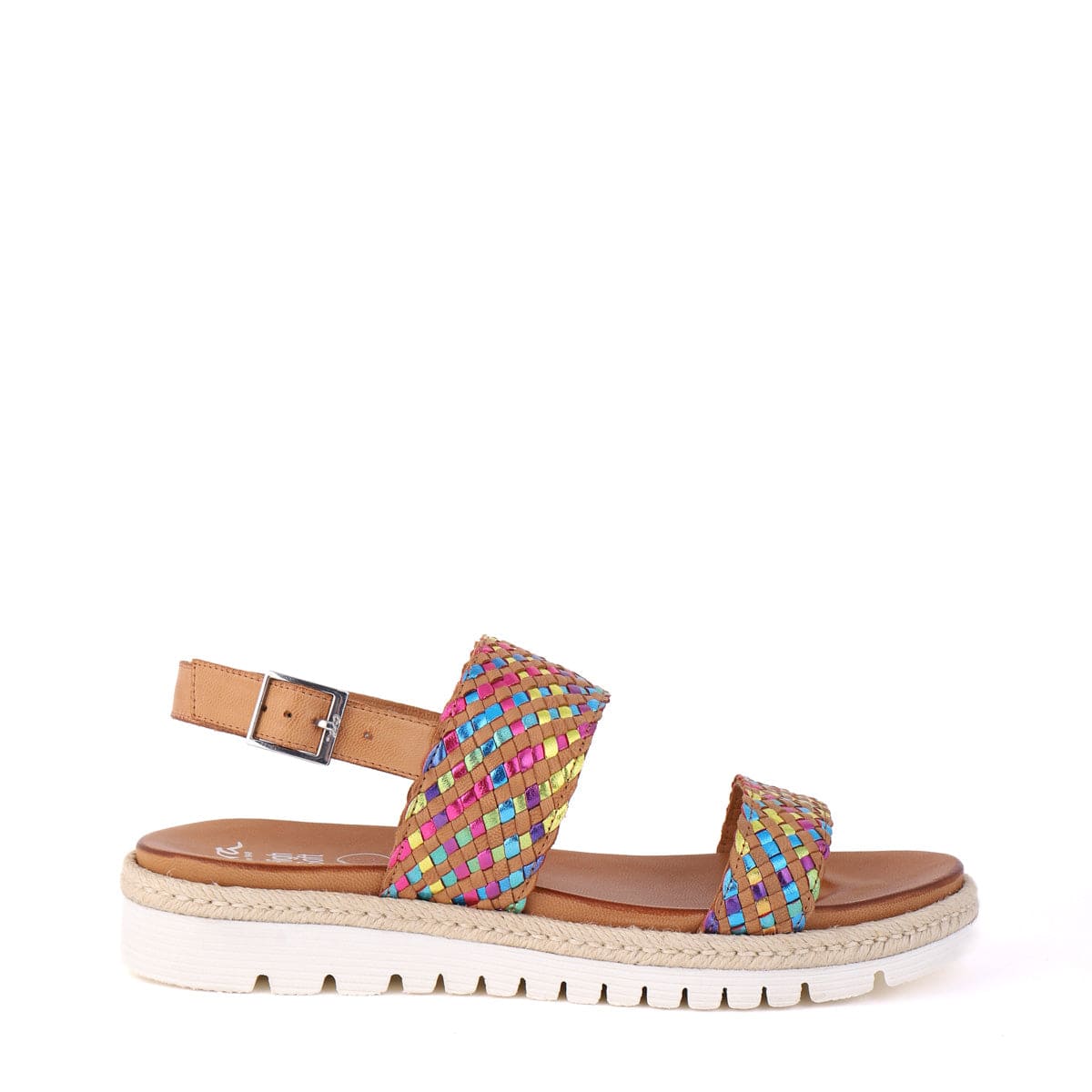 ARA FLAT SANDALS 38101 Metallic Weave
