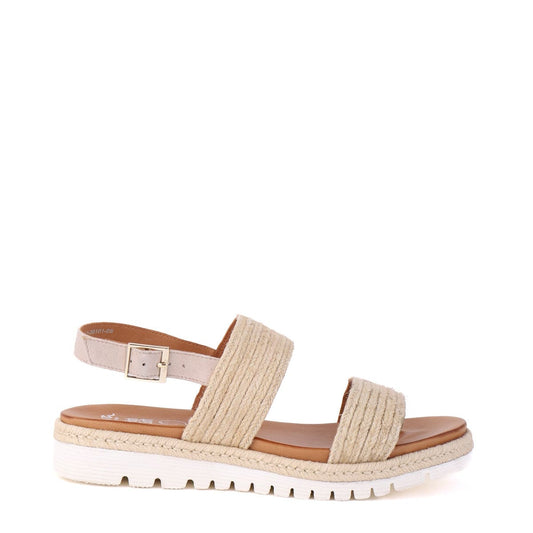 ARA FLAT SANDALS 38101 Natural Raffia