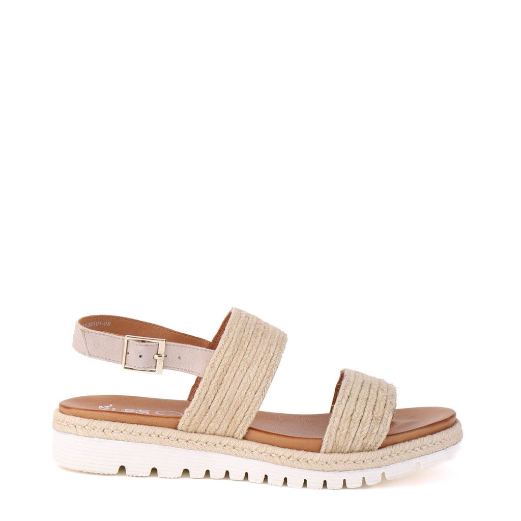 ARA FLAT SANDALS 38101 Natural Raffia