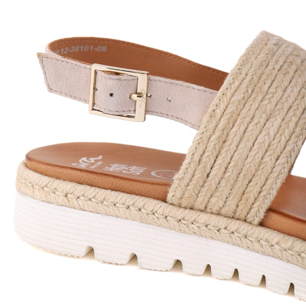 ARA FLAT SANDALS 38101 Natural Raffia