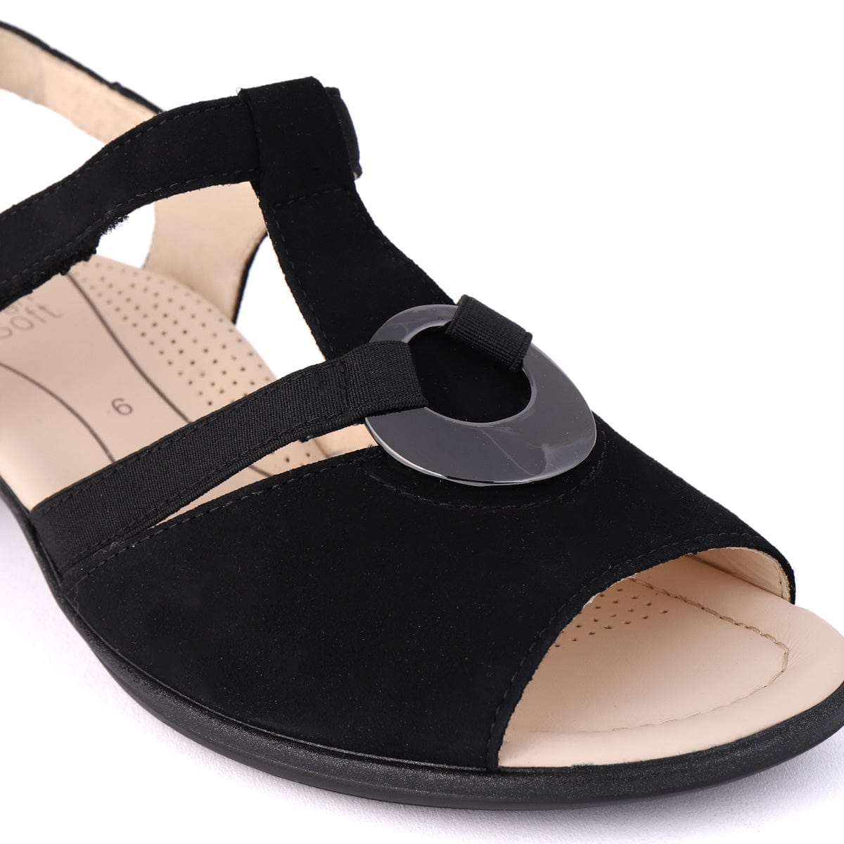 ARA LOW HEELED SANDALS 35730 Black Suede