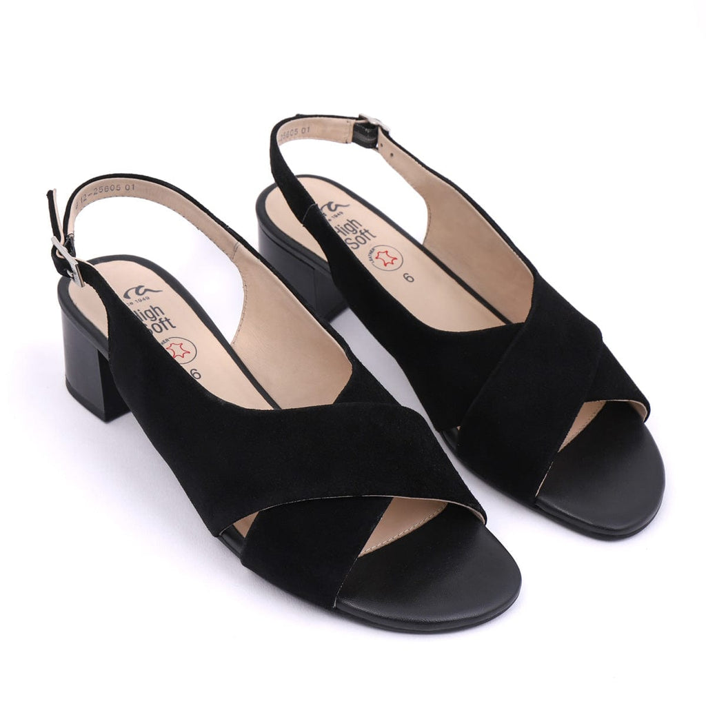 ARA MEDIUM HEELED SANDALS 25605 Black Suede