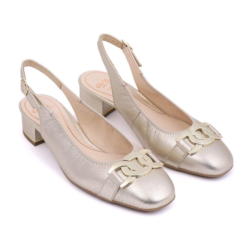 ARA SLING BACKS - LOW 11802 Platinum