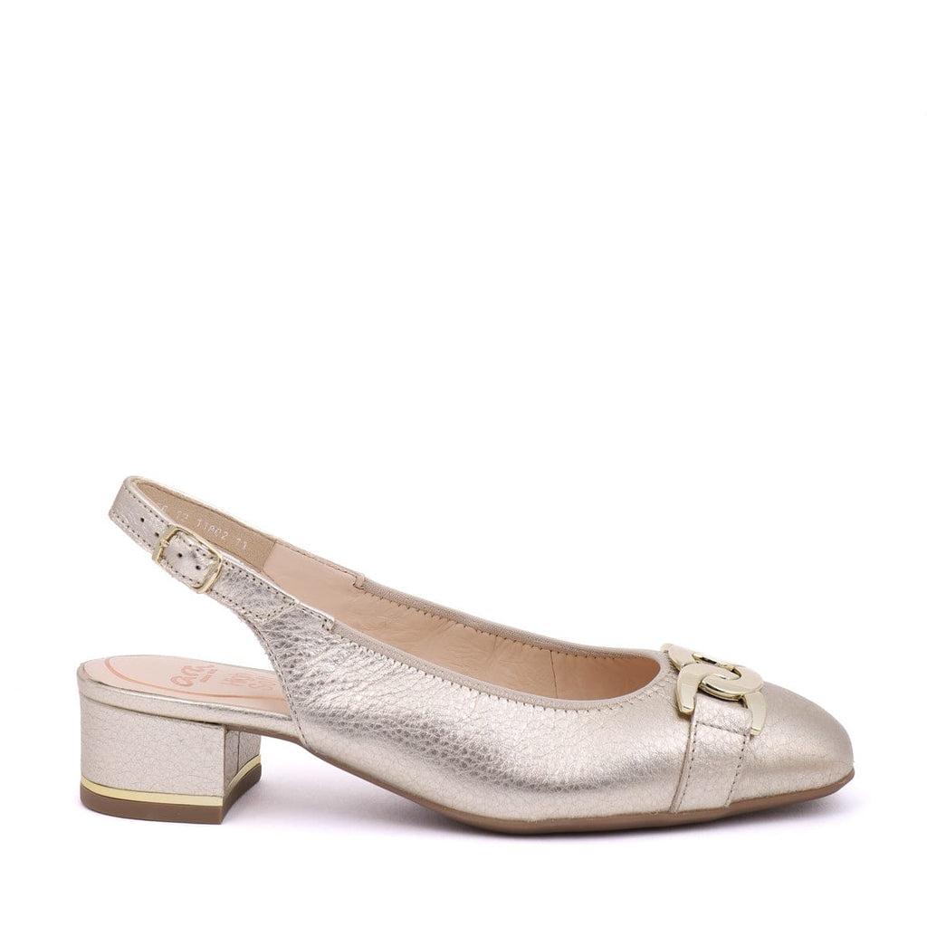 ARA SLING BACKS - LOW 11802 Platinum