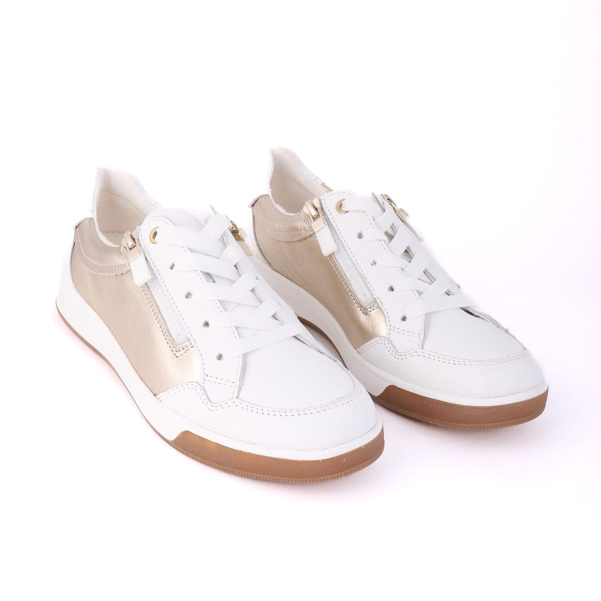 ARA SNEAKERS 34423 White and Gold