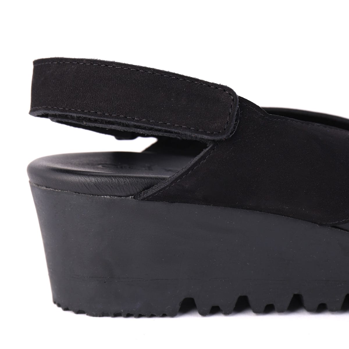 ARCHE LOW WEDGE SANDALS BALLYA Black Nubuck