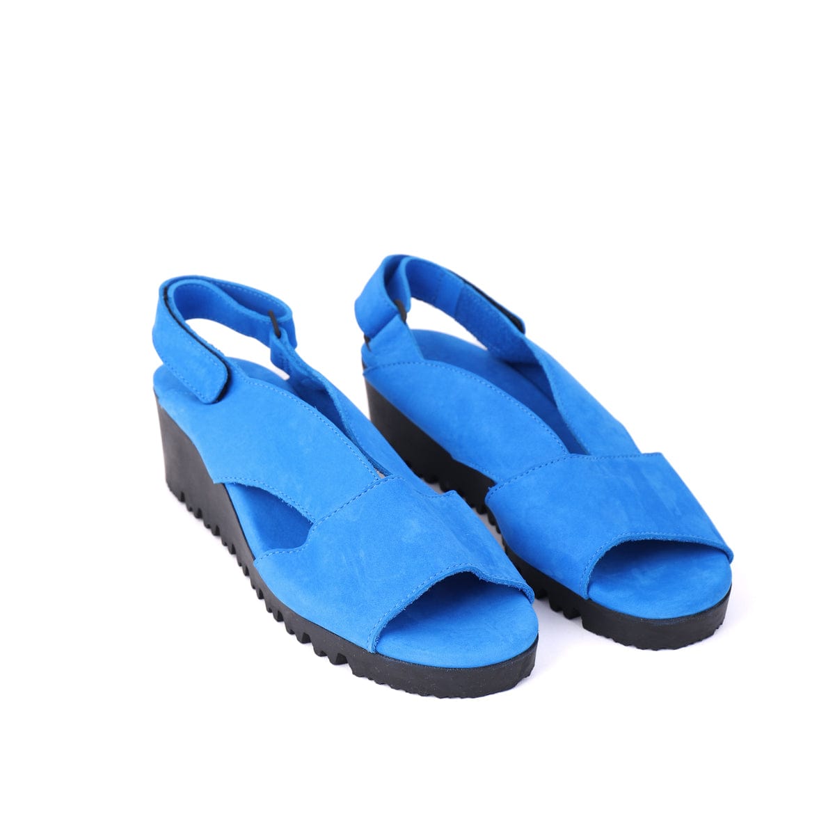 ARCHE LOW WEDGE SANDALS BALLYA Cobalt Nubuck
