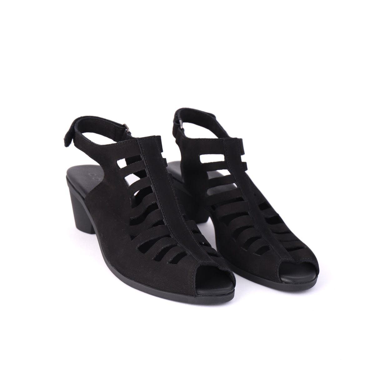ARCHE MEDIUM HEELED SANDALS SOEXOR Black Nubuck