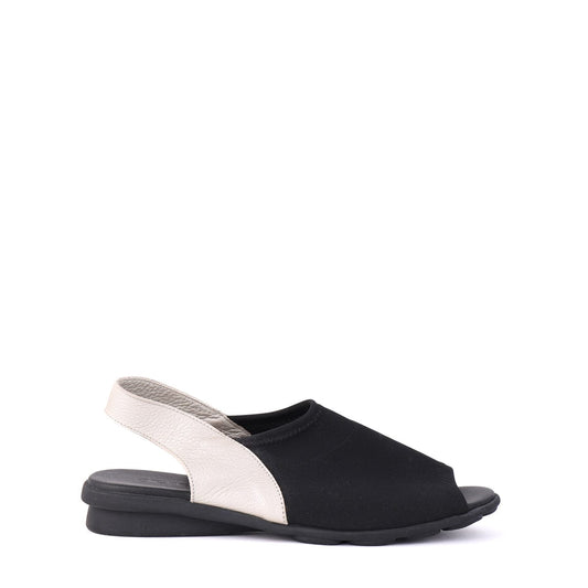 ARCHE TOE PEEPS - LOW DAJAC Black And Beige