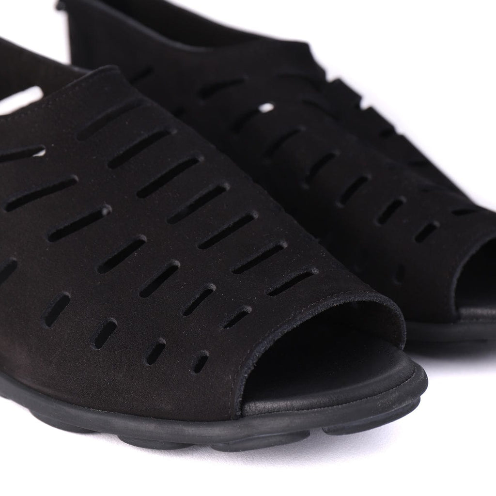ARCHE TOE PEEPS - LOW DENYLI Black Nubuck