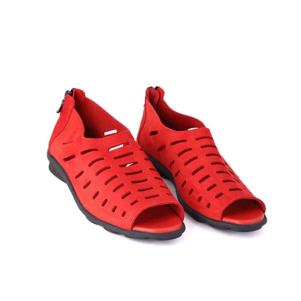 ARCHE TOE PEEPS - LOW DENYLI Red Nubuck