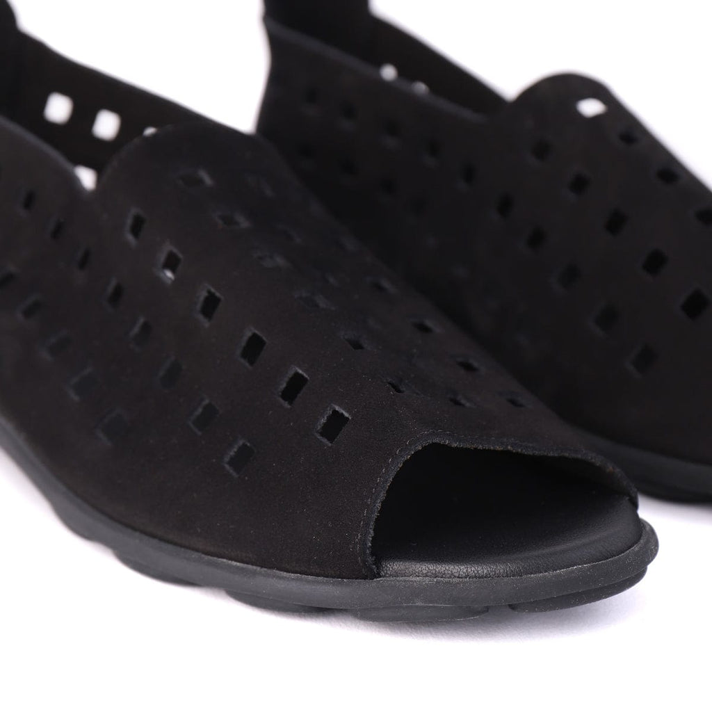 ARCHE TOE PEEPS - LOW DRICK Black Nubuck