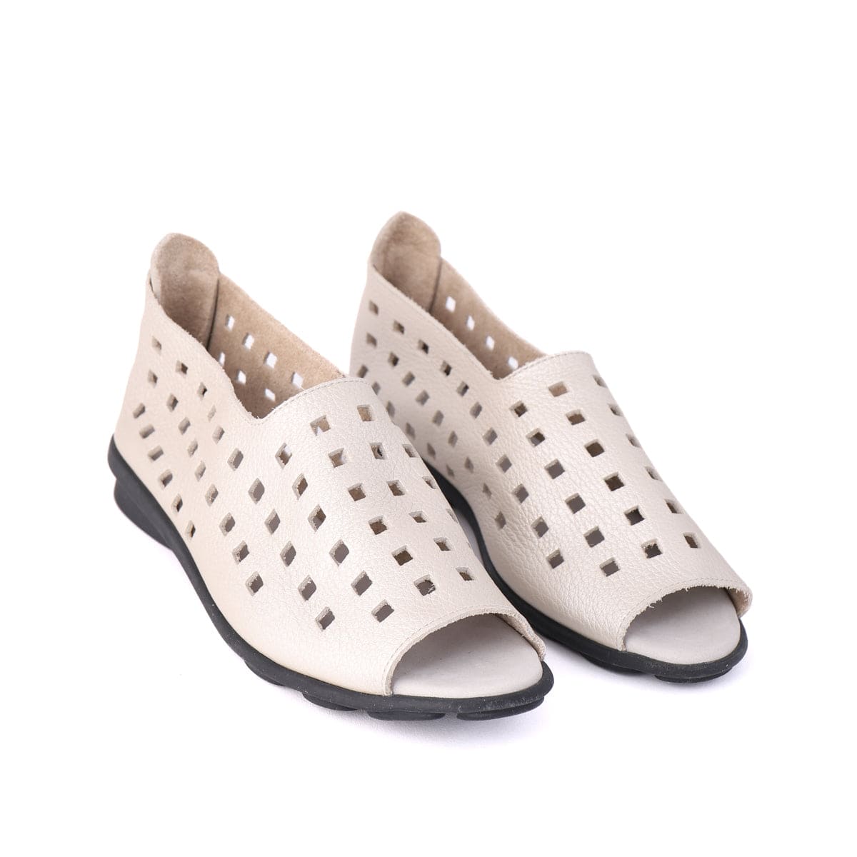 ARCHE TOE PEEPS - LOW DRICK Ivory Metallic