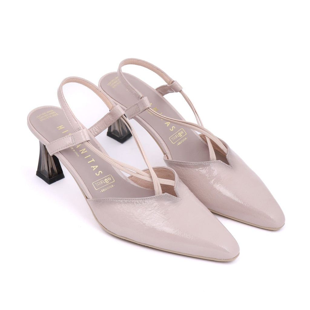 HISPANITAS SLING BACKS - MID SEAN Nude Patent