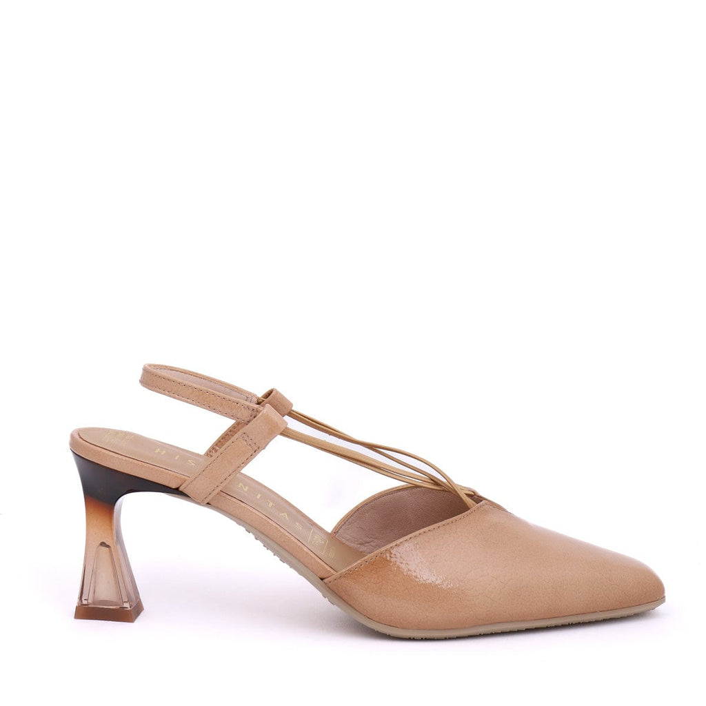 HISPANITAS SLING BACKS - MID SEAN Tan Patent