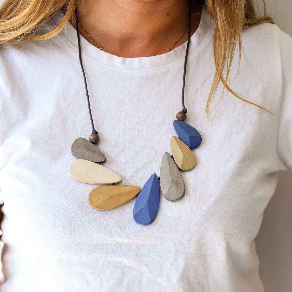 LEISURES ACCESSORIES NECKLACES CAVANAR Blue and Neutral