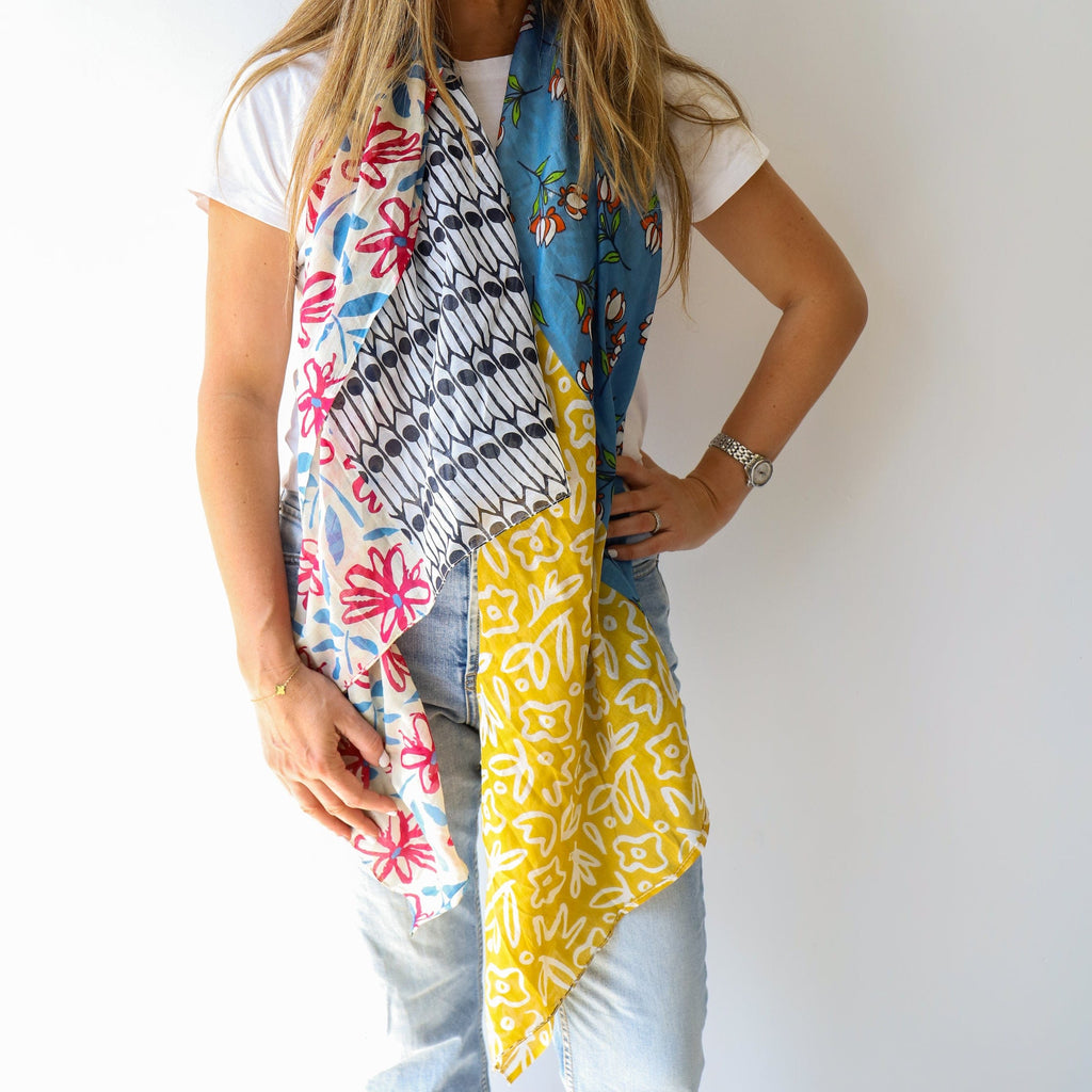 LEISURES ACCESSORIES SCARVES CATRAN Patchwork Multi