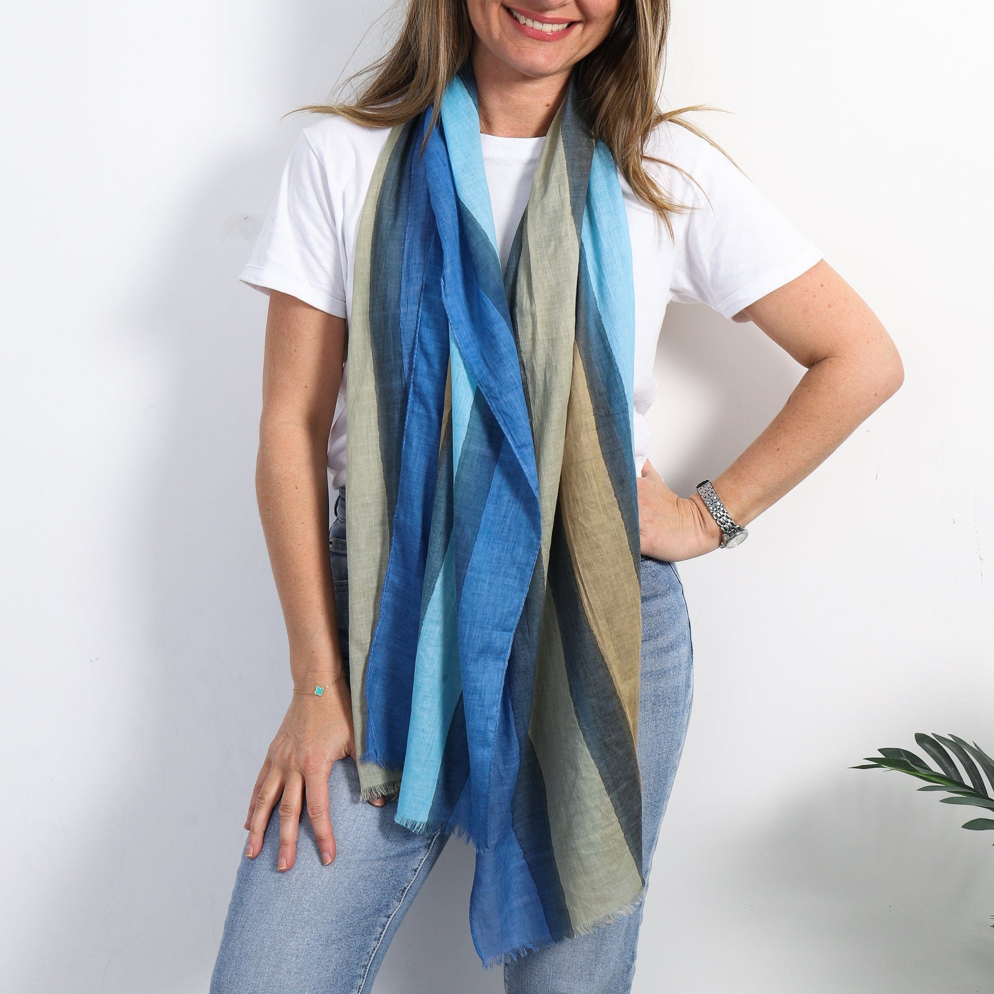 LEISURES ACCESSORIES SCARVES CHANDLER Blue Multi
