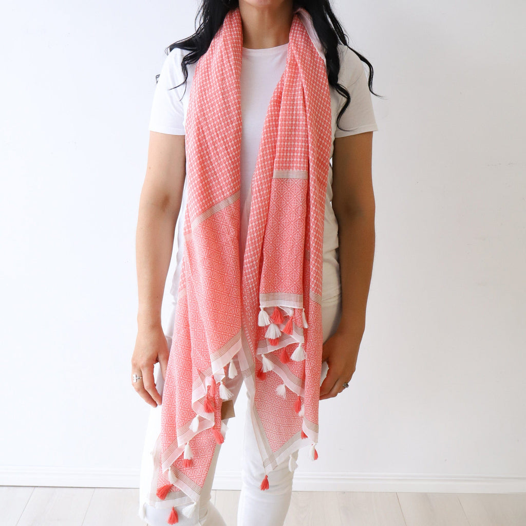 LEISURES ACCESSORIES SCARVES CHRISTY Coral