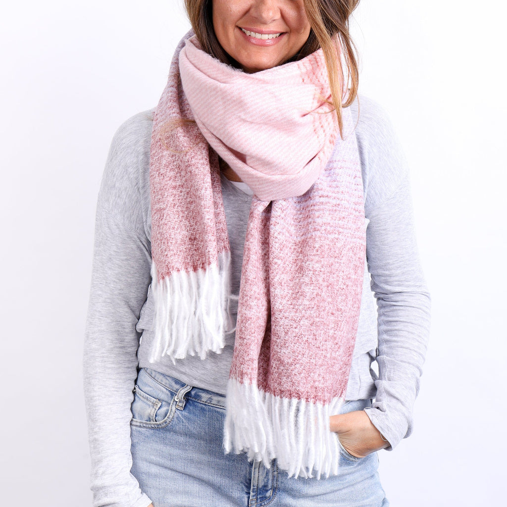 LEISURES ACCESSORIES SCARVES CLAYTON Coral and Pink