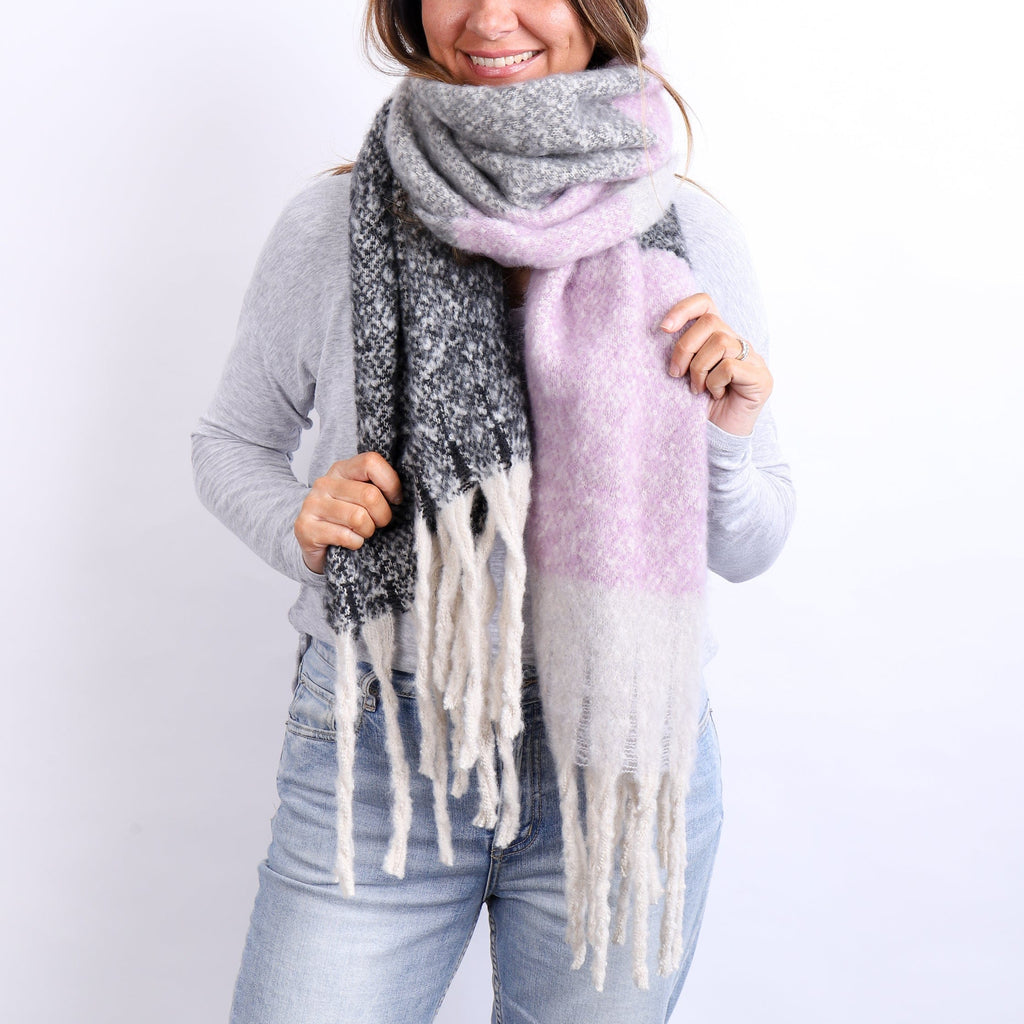 LEISURES ACCESSORIES SCARVES CURTIS Lilac/Grey