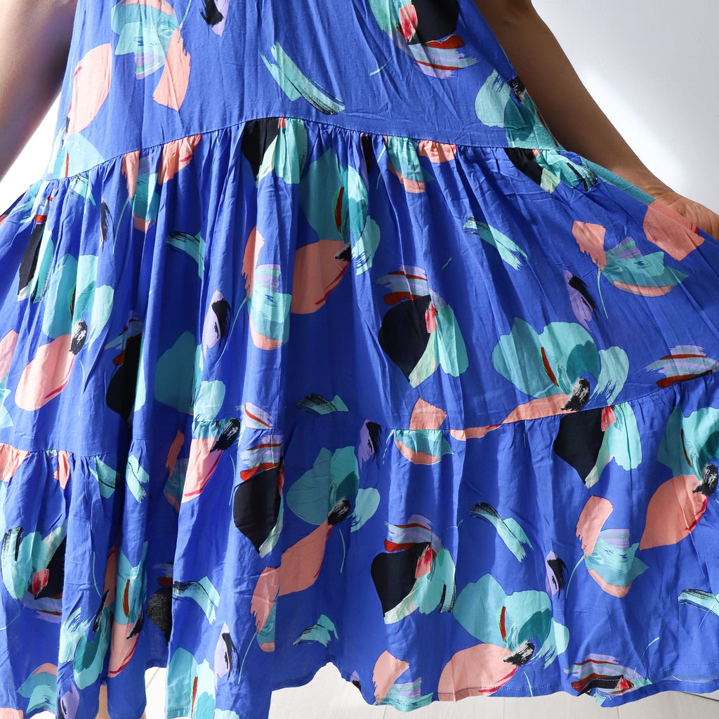 LEISURES ACCESSORIES SUMMER APPAREL CARTLIN Cobalt Abstract Flower