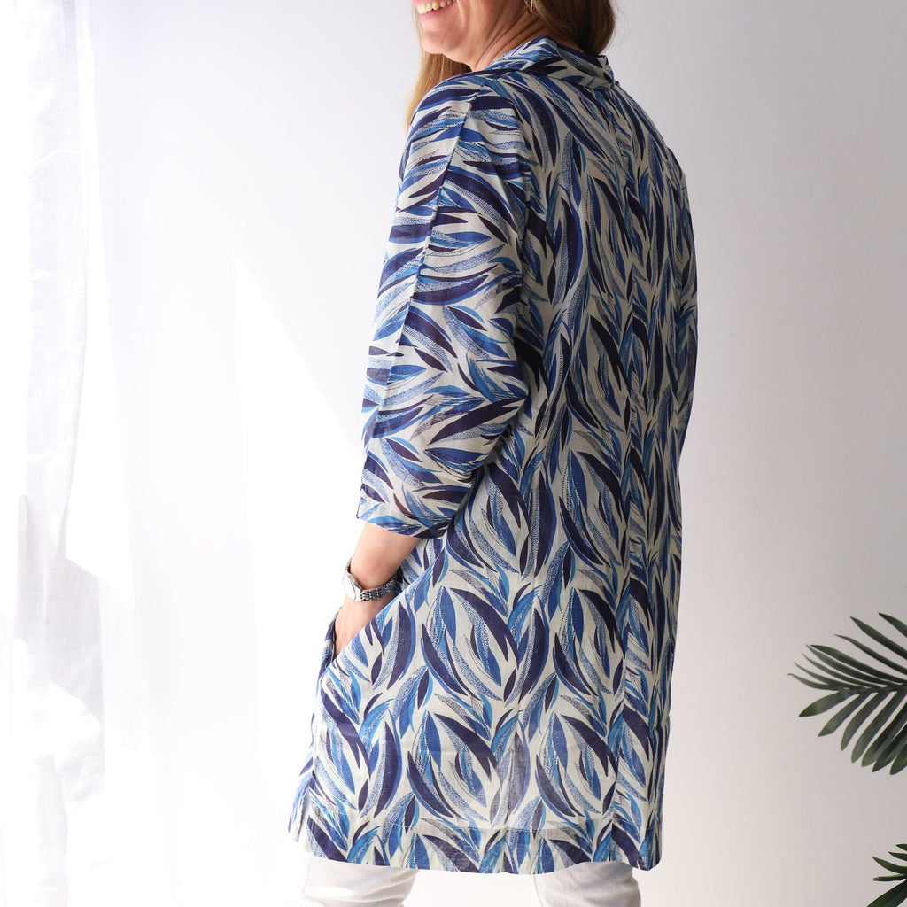 LEISURES ACCESSORIES SUMMER APPAREL CHRIS Blue Multi Leaf