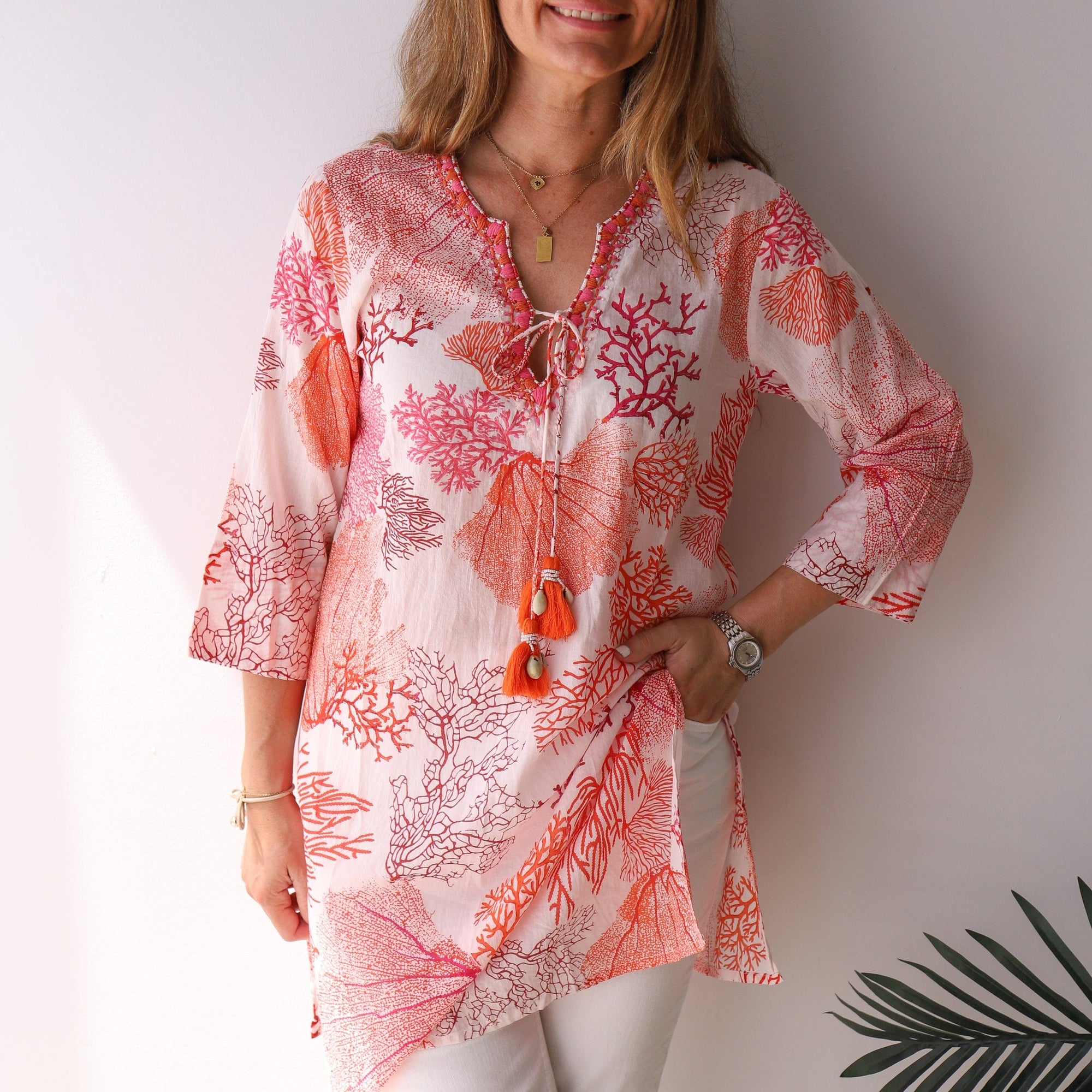 LEISURES ACCESSORIES SUMMER APPAREL CLAUDETTE Pink Coral