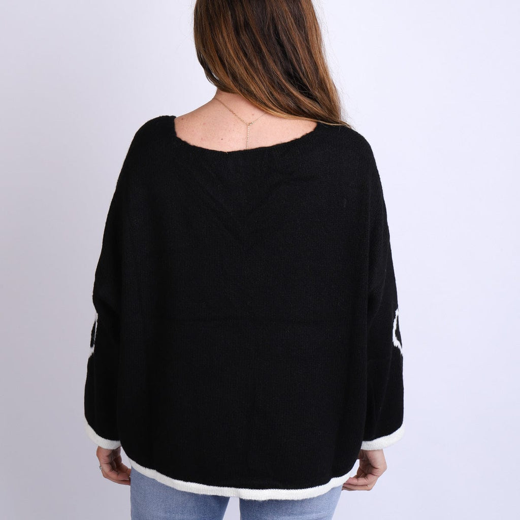 LEISURES ACCESSORIES WINTER APPAREL JIANA Black and White