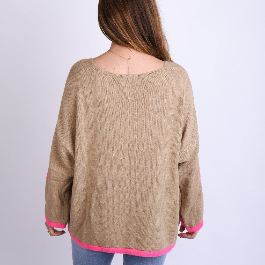 LEISURES ACCESSORIES WINTER APPAREL JIANA Camel and Pink
