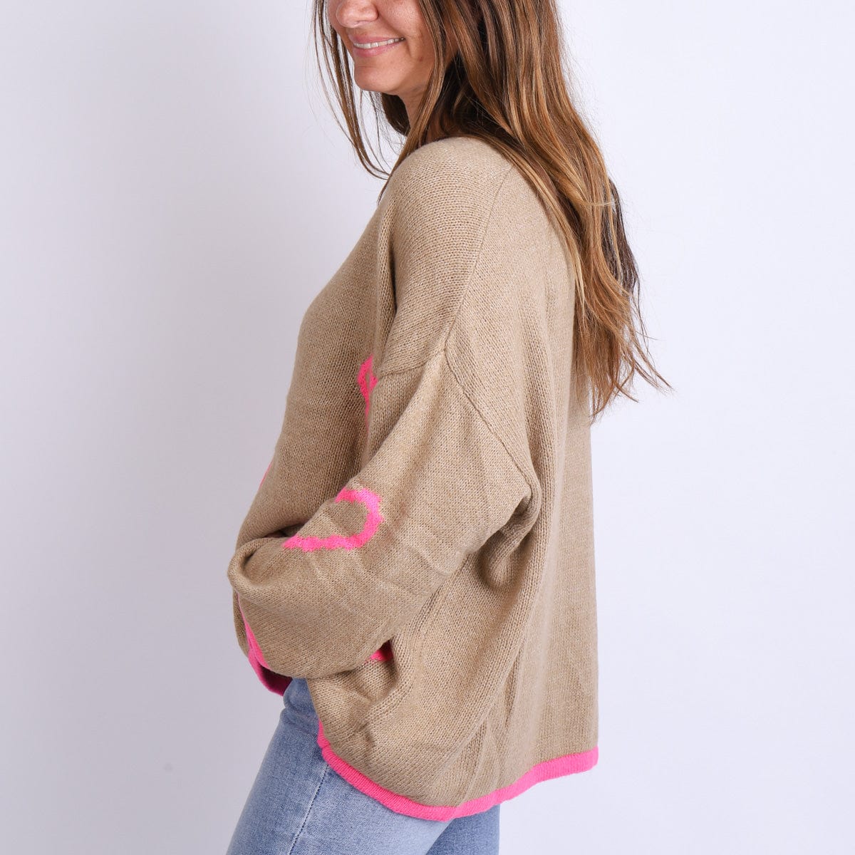LEISURES ACCESSORIES WINTER APPAREL JIANA Camel and Pink