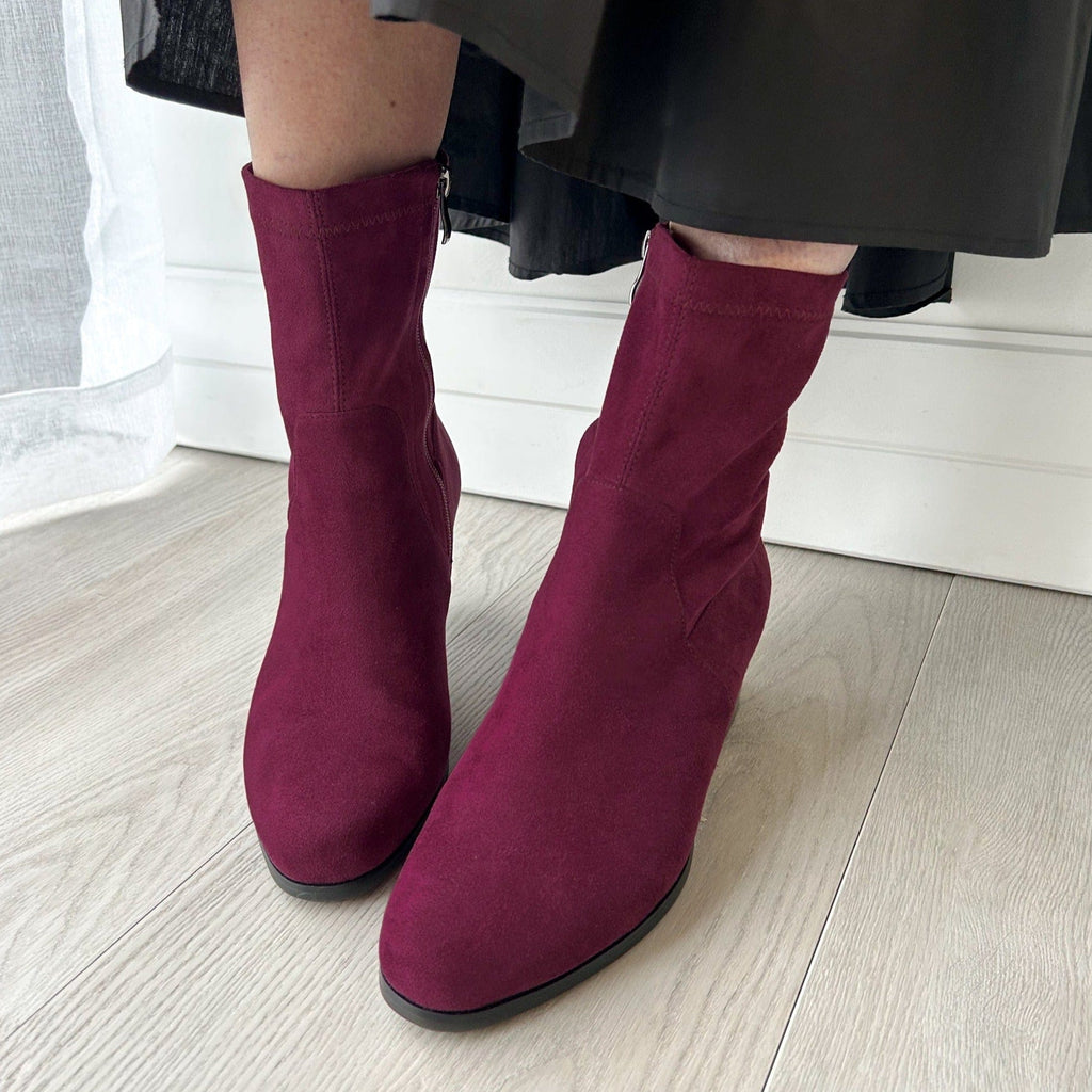 LEISURES ANKLE BOOTS ELIAS Burgundy