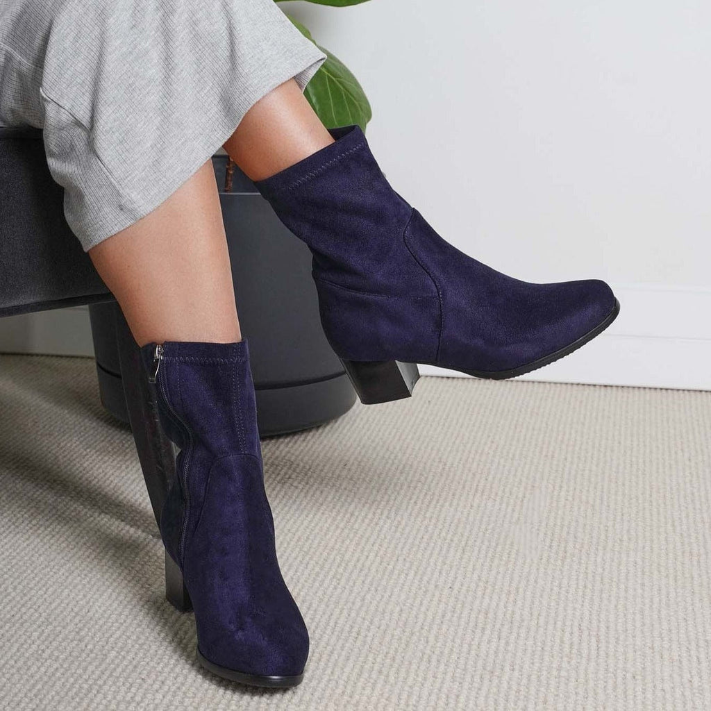 LEISURES ANKLE BOOTS ELIAS Navy