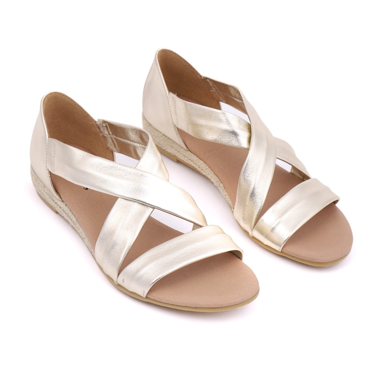 LEISURES FLAT SANDALS HOLLIE Light Gold
