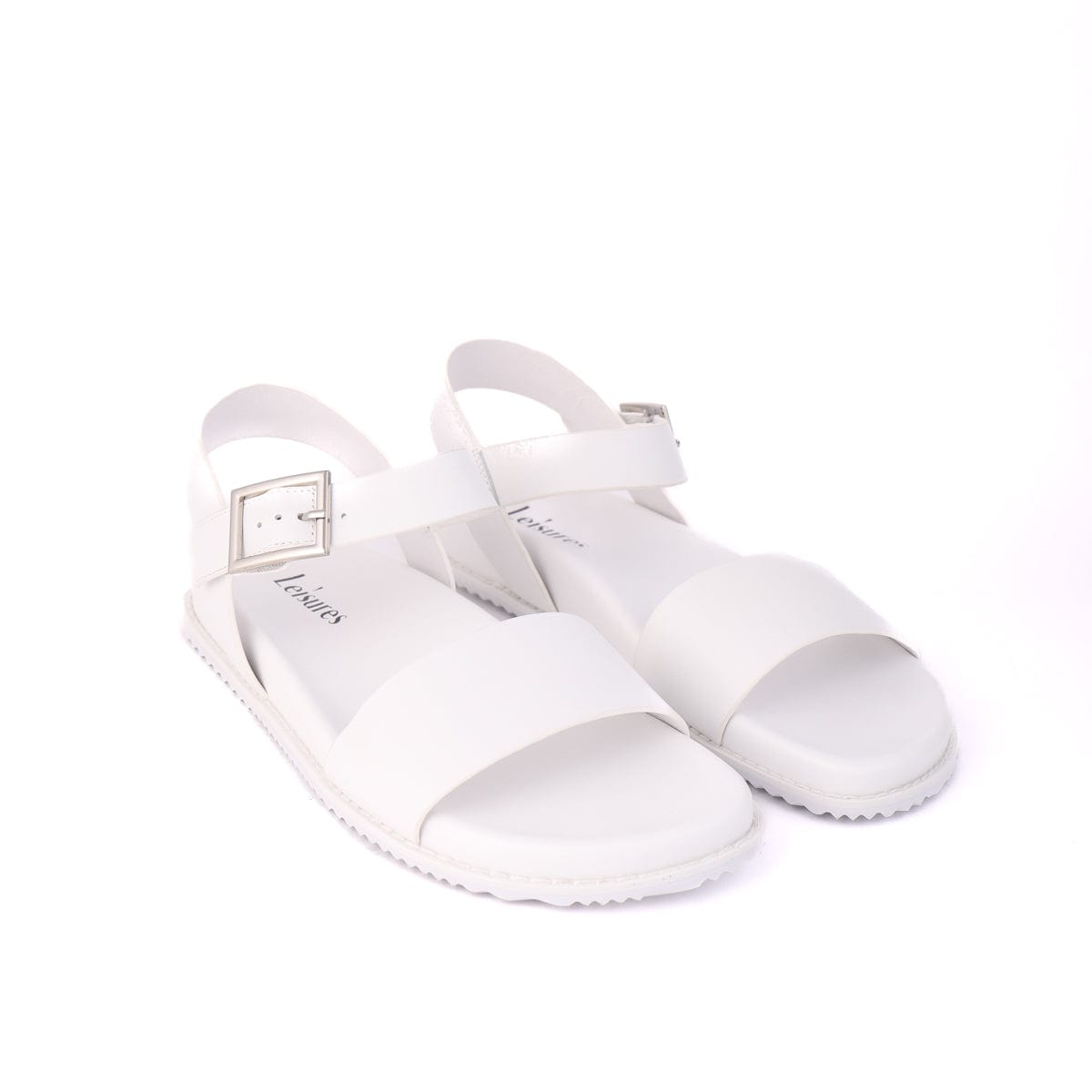 LEISURES FLAT SANDALS RANAIS White