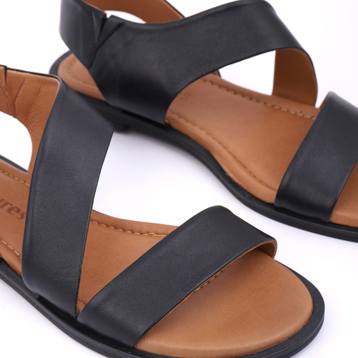 LEISURES FLAT SANDALS RENNA Black