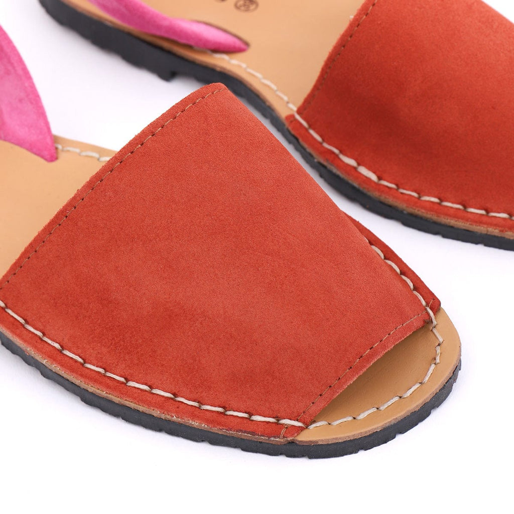 LEISURES FLAT SANDALS RIO Rust and Pink
