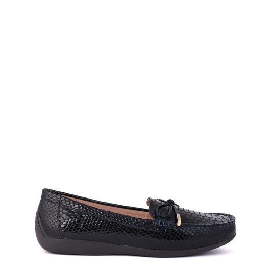 LEISURES LOAFERS ERIN Navy Croc Patent