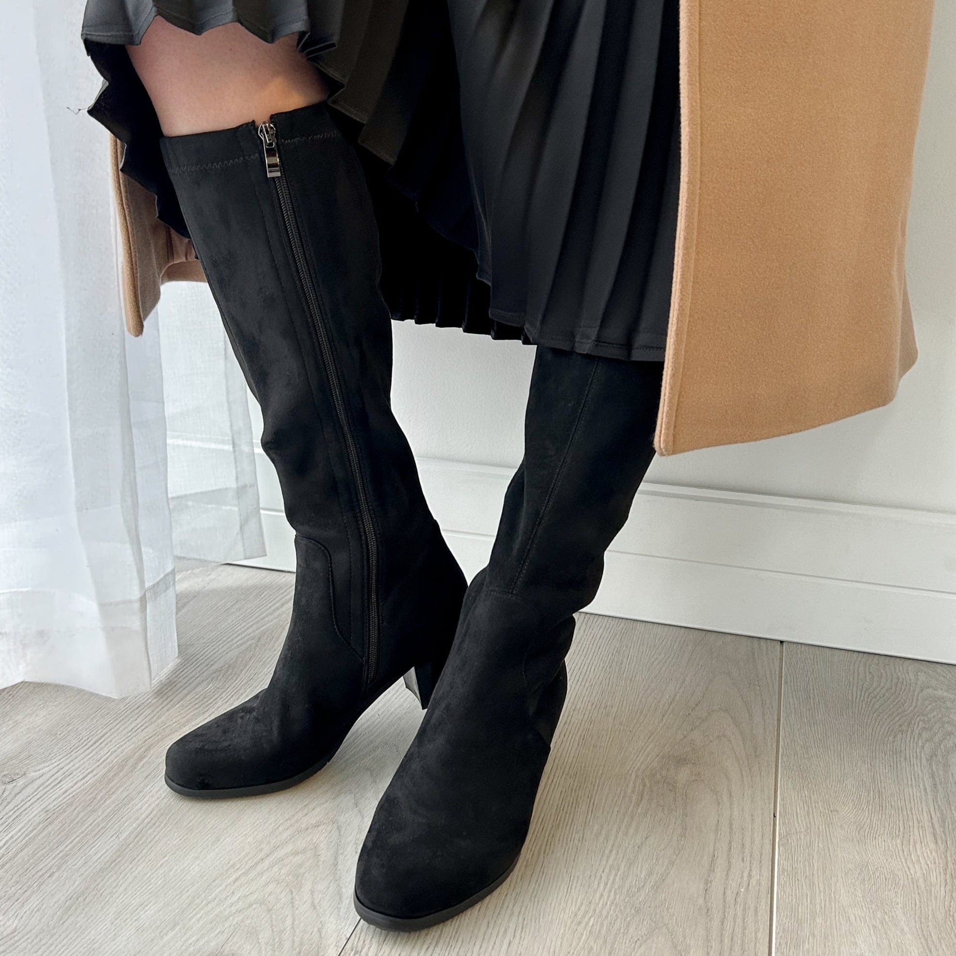 LEISURES LONG BOOTS ELLIS Black