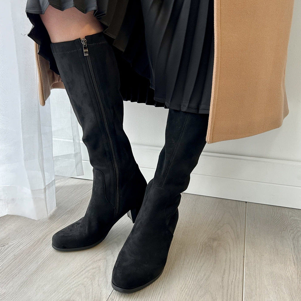 LEISURES LONG BOOTS ELLIS Black