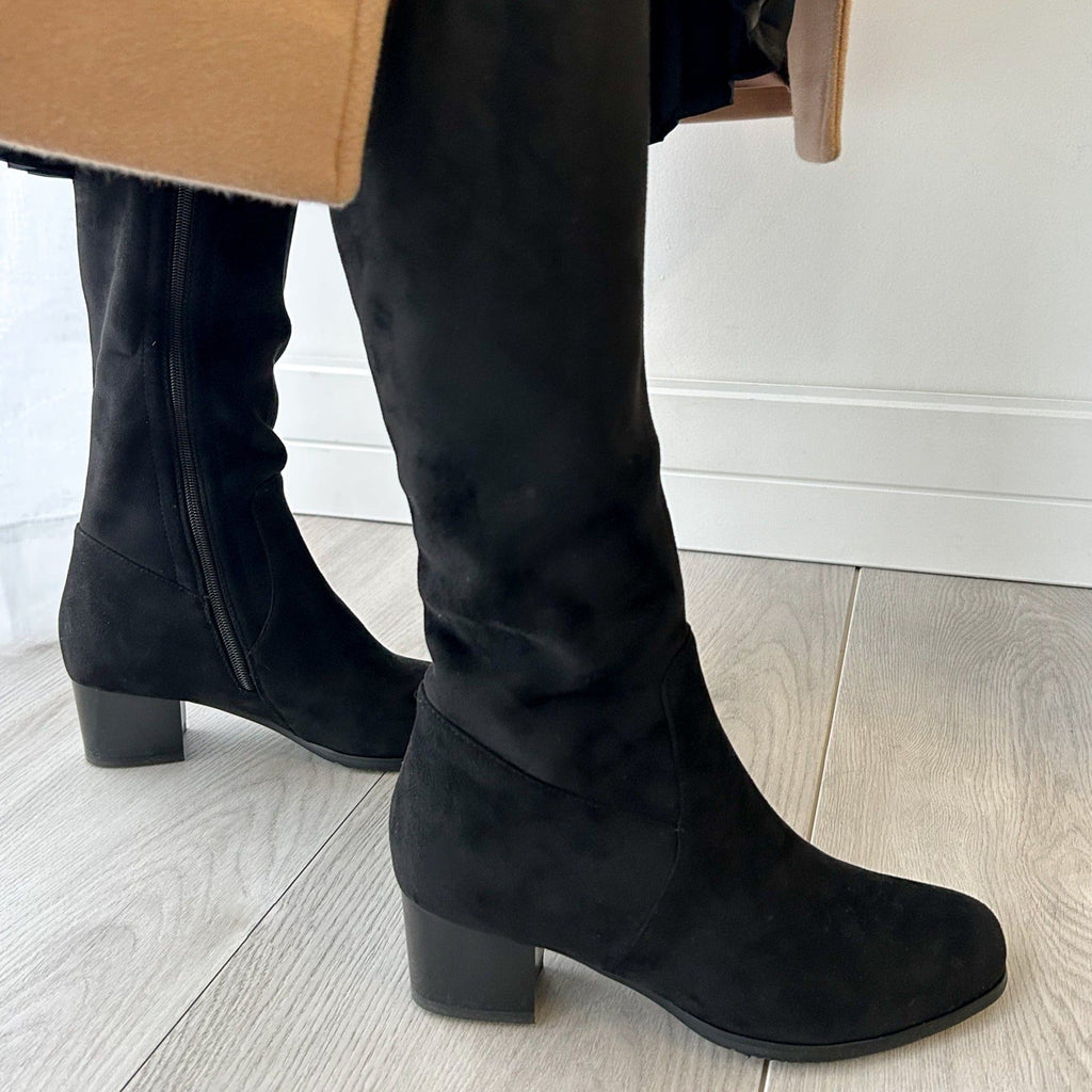 LEISURES LONG BOOTS ELLIS Black