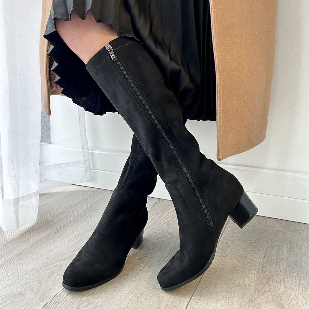 LEISURES LONG BOOTS ELLIS Black